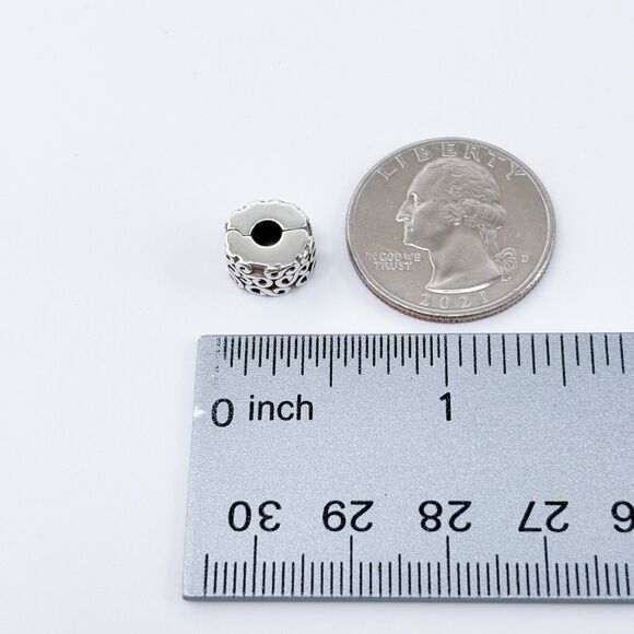 Vintage Pandora ALE Sterling Silver 925 Swirl Clip Charm 925 - Picture 7 of 7